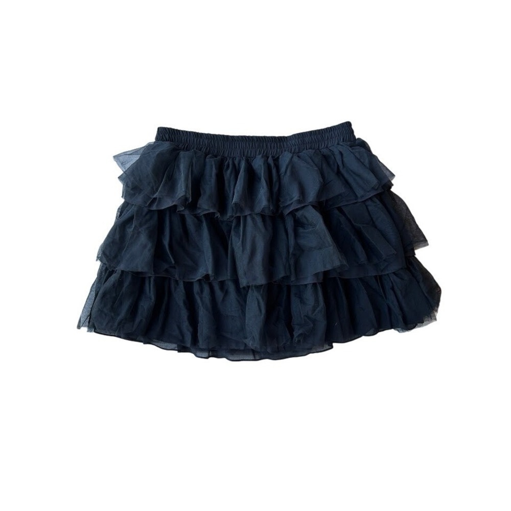Jade by Jane Black Tiered Tulle Mini‎ Skirt Plus Size 2X Ruffle Mesh Balletcore
